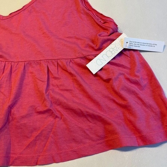 Abound Pink Crop Top Sleeveless V Neck Casual‎ Tank Top Size L - Picture 4 of 10